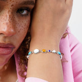 Colorful Life Bracelet, Sterling Silver, Gemstones